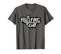 Logo Stranger Things Hellfire Club noir et blanc T-Shirt