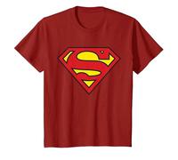 Logo Superman Classique de DC Kids T-Shirt, Enfant, Canneberge, 4 Ans