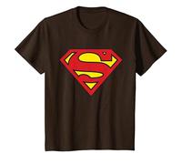 Logo Superman Classique de DC Kids T-Shirt, Enfant, Marron, 6 Ans