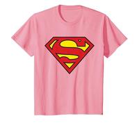 Logo Superman Classique de DC Kids T-Shirt, Enfant, Rose, 6 Ans