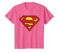 Logo Superman Classique de DC Kids T-Shirt, Enfant, Rose Chiné, 6 Ans