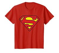 Logo Superman Classique de DC Kids T-Shirt, Enfant, Rouge, 4 Ans