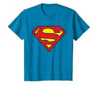 Logo Superman Classique de DC Kids T-Shirt, Enfant, Saphir, 6 Ans