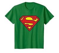 Logo Superman Classique de DC Kids T-Shirt, Enfant, Vert Kelly, 6 Ans