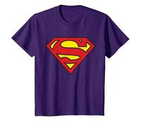 Logo Superman Classique de DC Kids T-Shirt, Enfant, Violet, 6 Ans