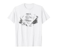 Logo Superman délavé noir et blanc T-Shirt