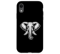 Logo tête d'éléphant Audacieux, Dessin Animalier, Safari Coque pour iPhone XR