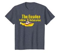 Logo The Beatles Yellow Submarine T-Shirt, Enfant, Bleu Chiné, 8 Ans