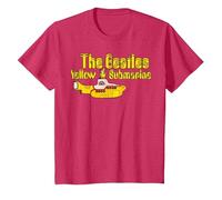 Logo The Beatles Yellow Submarine T-Shirt, Enfant, Rouge Chiné, 2 Ans