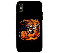 Logo Tiger Slam Dunk Flame de Basket-Ball Coque pour iPhone X/XS