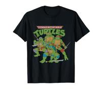 Logo TMNT avec Personnages prêts à se Battre T-Shirt