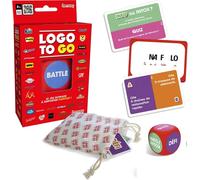Lansay – Jeu d'ambiance Logo to GO – Jeu de cartes dès 8 ans avec dé, quiz de marques – Multicolore