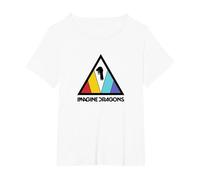 Logo Triangulaire d'Imagine Dragons T-Shirt, Femme Grandes Tailles, Blanc, 6X