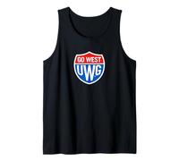 Logo UWG Wolves Go West Shield de l'Université de Géorgie Occidentale Débardeur