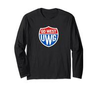 Logo UWG Wolves Go West Shield de l'Université de Géorgie Occidentale Manche Longue