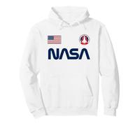 Logo ver de la NASA + Drapeau USA + Patch de Mission Enterprise 1977 Sweat à Capuche