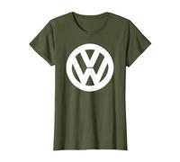 Logo Volkswagen Classique Blanc VW T-Shirt, Femme, Olive, XS