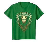 Logo Warcraft Gaming Alliance Metallic-Crest Epic Gamer T-Shirt, Enfant, Vert Kelly, 3 Ans