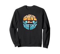 Logo Wave Street Surf Shop Beach Vibe Sweatshirt