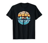 Logo Wave Street Surf Shop Beach Vibe T-Shirt