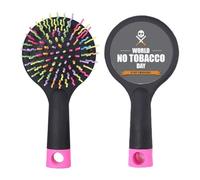 Logo World No Tobacoo Day No Smoking Salon Brosse à cheveux démêlante Base coussin