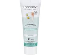 LOGODENT Dentifrice à la camomille naturel sensible, avec chlorure de potassium minéral, calmant, sans additifs fluorés synthétiques, végétalien, 2 x 75 ml
