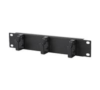Lanview 1U 10 Cable Management Panel, 3 pcs. Hook Black, RA10110BL (Panel, 3 pcs. Hook Black)