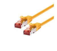 LOGON PROFESSIONAL Cable de Brassage Cat6 F/UTP Blindé, 0.3 mètres, Jaune