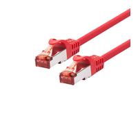 LOGON PROFESSIONAL Câble de brassage (patch) CAT6 F/UTP RJ45, blindé, 10 mètres, rouge