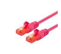 LOGON PROFESSIONAL Câble de brassage RJ45 Ethernet U/UTP CAT6, certifié, 1 mètre, magenta