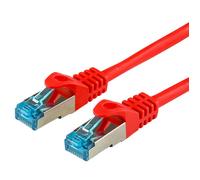 LOGON PROFESSIONAL Câble de brassage SF/UTP CAT5E Rouge 0.15m - Câble réseau patch foil shielded avec connecteurs RJ45