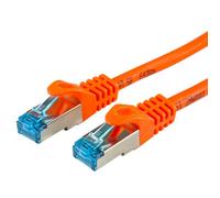 LOGON PROFESSIONAL Câble de raccordement Ethernet SF/UTP CAT5E 10 mètres - Orange - Cordon de brassage certifié Catégorie 5e pour réseau
