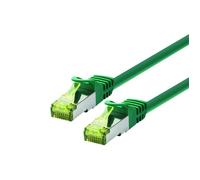 LOGON PROFESSIONAL Câble réseau patch SFTP/PIMF/LSOH Cat6A 500 MHz 0,25 m vert - Double blindé pour 10 Gigabit avec connecteurs RJ45 dorés