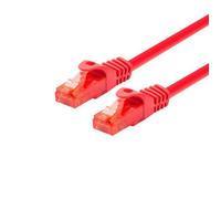 LOGON PROFESSIONAL Câble réseau RJ45 Catégorie 6 / Cat6 UTP, 10 mètres, rouge - Câble de brassage patch certifié
