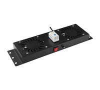 LOGON RAF115BL Accessoire de racks de panneau de ventilation - accessoires de racks (Panneau ventilateur, Noir, 1 pièce(s), 2 ventilateur(s), 280 m³/h)