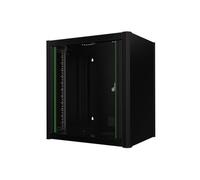 LOGON RWM12U45BL Rack monté sur le mur 12U Noir étagère - Étagères (Rack monté sur le mur, 12U, Verre, Rond, Noir, 48,3 cm (19"))