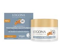 LOGONA Naturkosmetik Crème de nuit anti-âge régénérante pour le visage avec formule végétalienne, avec argousier bio et hyaluron, protection contre la vieillesse, 50 ml