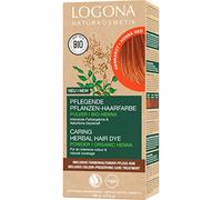 LOGONA Naturkosmetik Coloration végétale nourrissante, végétalienne, au henné bio pour une couleur et une brillance intenses, rouge henné (rouge) 100 g