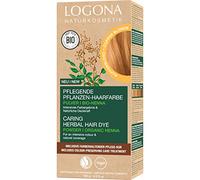 LOGONA Naturkosmetik Coloration végétale nourrissante, végétalienne, au henné bio pour une couleur et une brillance intenses, blond cuivré (blond) - 1 x 100 g