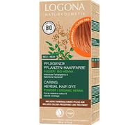 LOGONA Naturkosmetik Coloration végétale nourrissante, végétalienne, au henné bio pour une couleur intense et une brillance intenses, rouge flammé, 100 g
