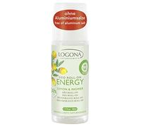 LOGONA Naturkosmetik Déodorant bille Energy - Combinaison tonifiante de citron et de gingembre - Fraîcheur longue durée et fiable - Végétalien - 50 ml
