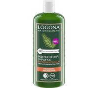 LOGONA Naturkosmetik Intense Repair Shampooing bio à la prêle - 250 ml - Nettoyage doux - Végétalien & naturel - Sans silicone ni sulfates - Pour cheveux abîmés et cassants