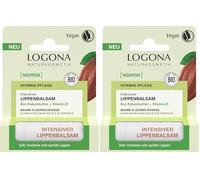 LOGONA Naturkosmetik NOURISH Baume à lèvres intense au beurre de cacao bio - 4,6 g - Avec vitamine E et beurre de cacao bio - Vegan et ingrédients naturels - Pour lèvres très sèches et cassantes