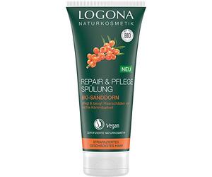 LOGONA Naturkosmetik Repair & Soin Après-shampoing à l'argousier bio Intesive Soin pour cheveux secs et abîmés Reapré 200 ml