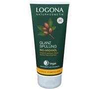 Logona natural cosmetic shine conditioner, organic argan oil, protects brittle, dull hair and gives silky shine, valuable oils, vegan, 200 ml