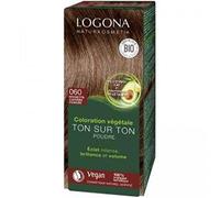 LOGONA Naturkosmetik Coloration végétale nourrissante pour cheveux, végétalienne, au henné bio pour une couleur intense et une brillance intenses, marron ambré (marron), 1 x 100 g