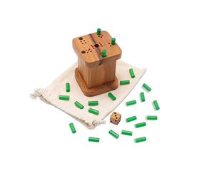 LOGOPLAY 6 Out - Six sur - Loin avec Les Six - Pourquoi est-ce Toujours Moi - 6 Voies - Jeu de dés dans Une Belle boîte de Jeu en Bois précieux de Samena