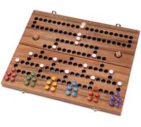 LOGOPLAY Blocus pour 2 à 6 joueurs avec fermeture en métal - Plateau de jeu 26 x 33 cm pliable