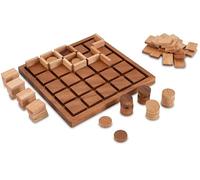 LOGOPLAY Dots and Boxes - Boîte à fromage - Pour 2 joueurs - Plateau de jeu 22 x 22 cm - Jeu de stratégie en bois