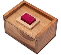 LOGOPLAY La Pierre Rouge - Puzzle 3D - Jeu de réflexion et d'énigmes - Jeu de patience et de logique dans un coffret en bois